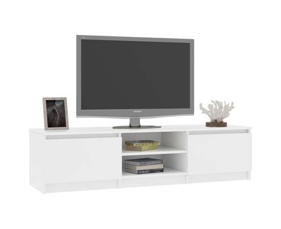 Comodă tv, alb, 140 x 40 x 35,5 cm, pal, 3 image