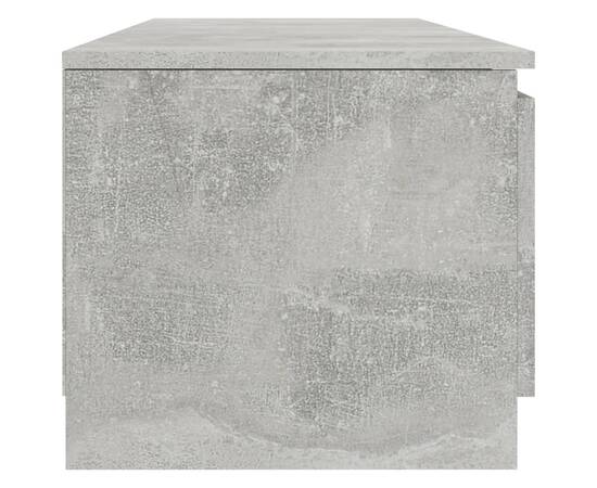 Comodă tv, gri beton, 140 x 40 x 35,5 cm, pal, 5 image