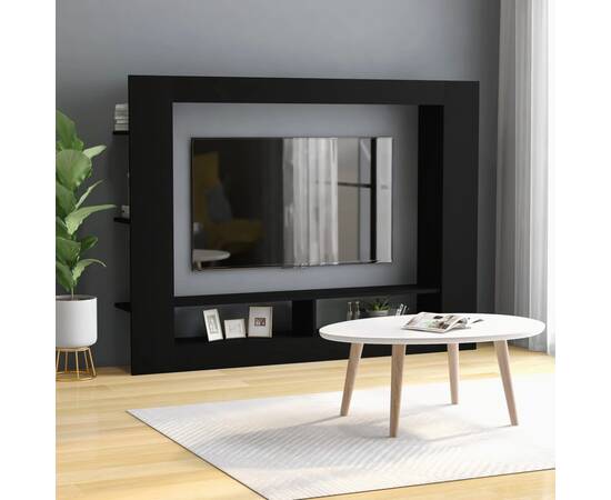 Comodă tv, negru, 152 x 22 x 113 cm, pal