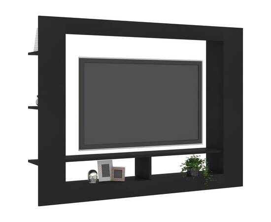 Comodă tv, negru, 152 x 22 x 113 cm, pal, 3 image