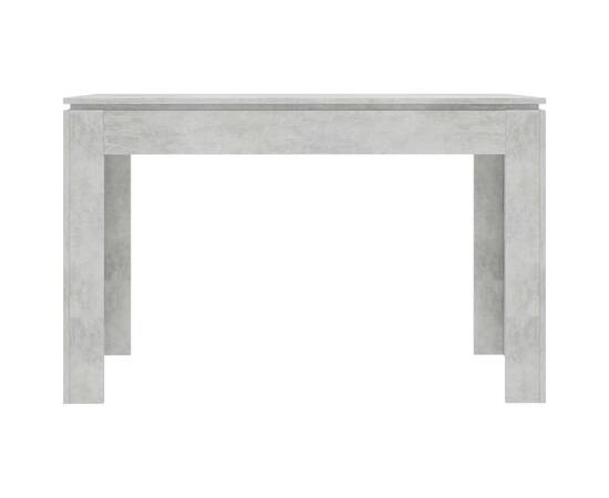 Masă de bucătărie, gri beton, 120 x 60 x 76 cm, pal, 4 image