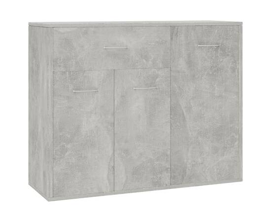 Servantă, gri beton, 88x30x70 cm, pal, 2 image