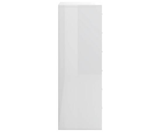 Servantă cu 6 sertare, alb extralucios, 50x34x96 cm, pal, 5 image