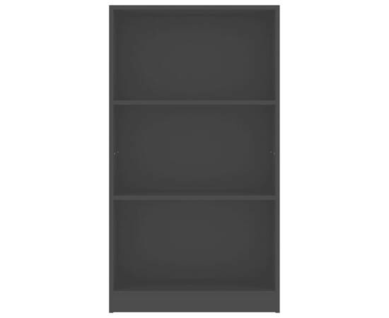 Bibliotecă cu 3 rafturi, negru, 60 x 24 x 108 cm, pal, 4 image
