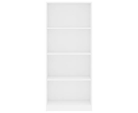 Bibliotecă cu 4 rafturi, alb, 60 x 24 x 142 cm, pal, 4 image