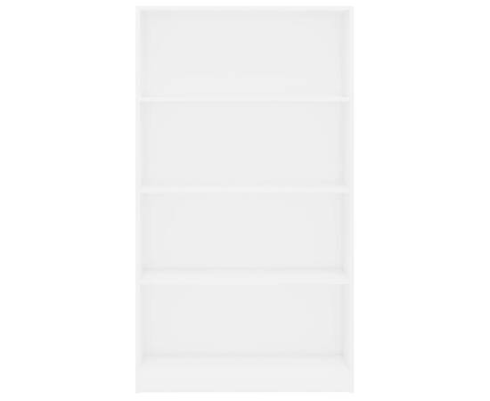 Bibliotecă cu 4 rafturi, alb, 80 x 24 x 142 cm, pal, 4 image