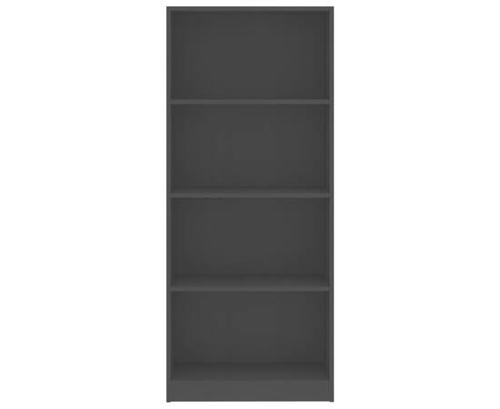 Bibliotecă cu 4 rafturi, negru, 60 x 24 x 142 cm, pal, 4 image