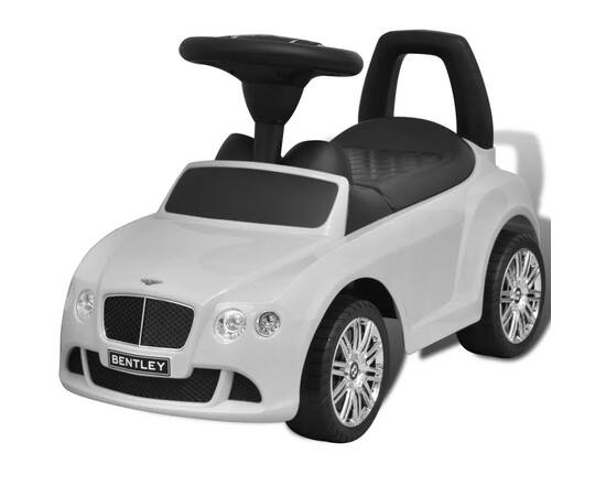 Mașină pentru copii fără pedale bentley alb
