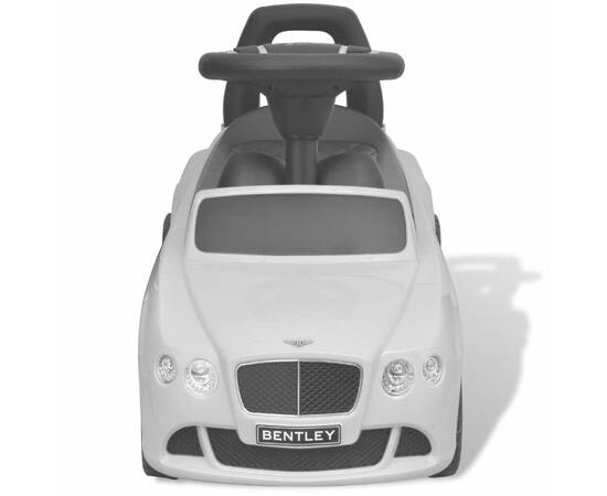 Mașină pentru copii fără pedale bentley alb, 2 image