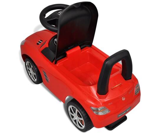 Mașină pentru copii fără pedale mercedes benz roșu, 8 image