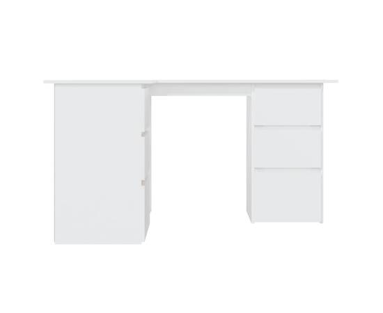 Birou de colț, alb, 145 x 100 x 76 cm, pal, 5 image