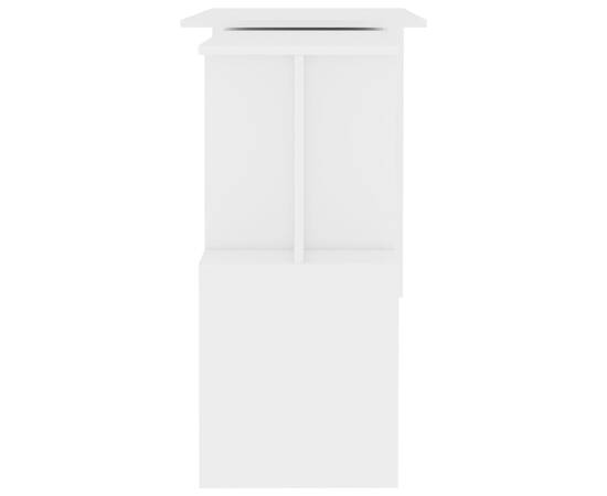 Birou de colț, alb, 200 x 50 x 76 cm, pal, 6 image