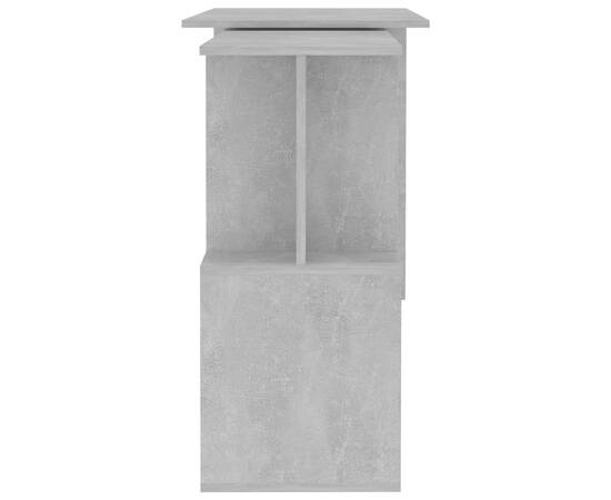 Birou de colț, gri beton, 200 x 50 x 76 cm, pal, 6 image