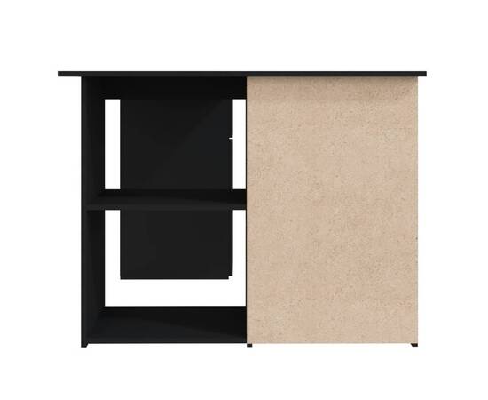 Birou de colț, negru, 145 x 100 x 76 cm, pal, 7 image