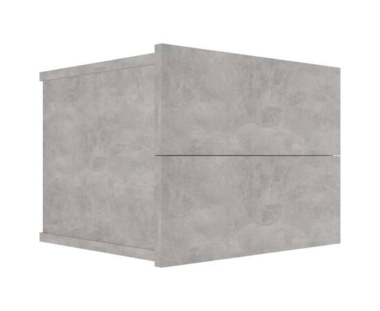 Noptieră, gri beton, 40 x 30 x 30 cm, pal, 2 image