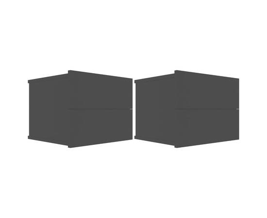 Noptiere, 2 buc., negru, 40 x 30 x 30 cm, pal, 2 image