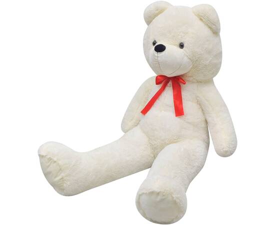Ursuleț de pluș moale de jucărie xxl, alb, 135 cm