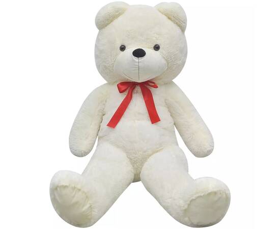 Ursuleț de pluș moale de jucărie xxl, alb, 135 cm, 3 image