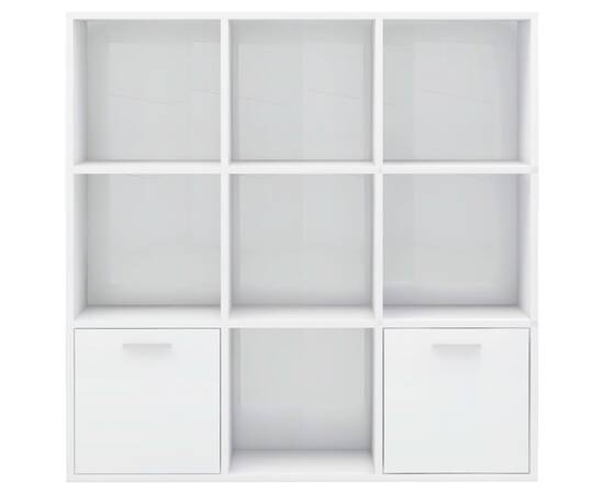 Bibliotecă, alb extralucios, 98 x 30 x 98 cm, pal, 7 image