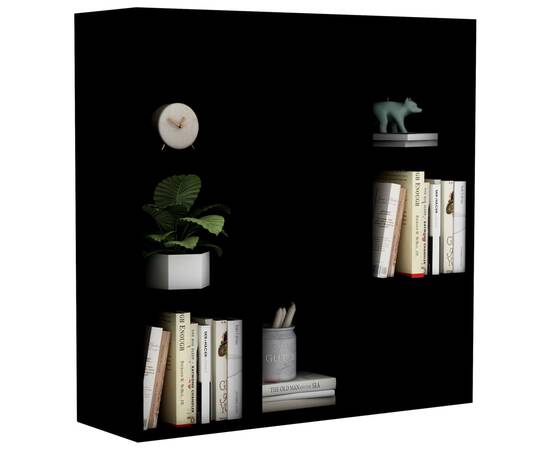 Bibliotecă, negru, 98 x 30 x 98 cm, pal, 3 image