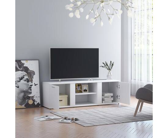 Comodă tv, alb, 120 x 34 x 37 cm, pal, 4 image