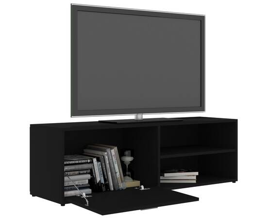 Comodă tv, negru, 120 x 34 x 37 cm, pal, 5 image