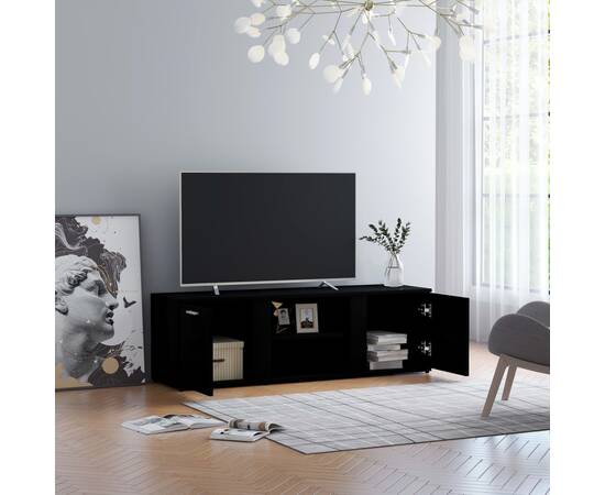 Comodă tv, negru, 120 x 34 x 37 cm, pal, 4 image