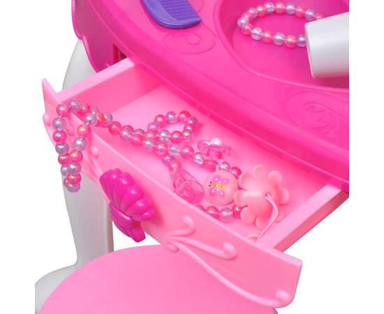 Masă de toaletă de jucărie cu 3 oglinzi, camera de joacă, lumină/sunet, 3 image