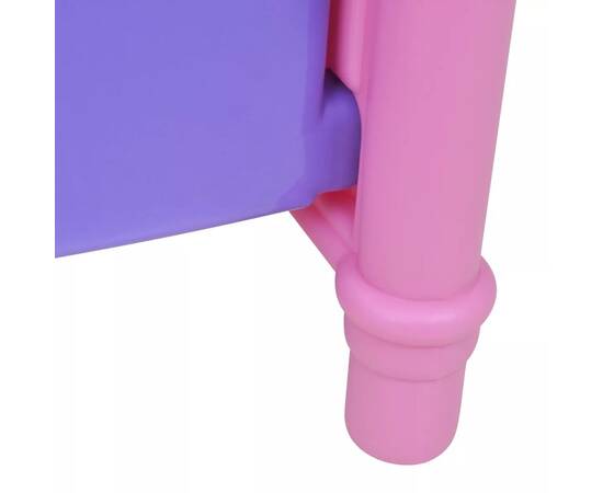 Pat de jucărie păpuși pentru camera de joacă a copiilor, roz + violet, 4 image