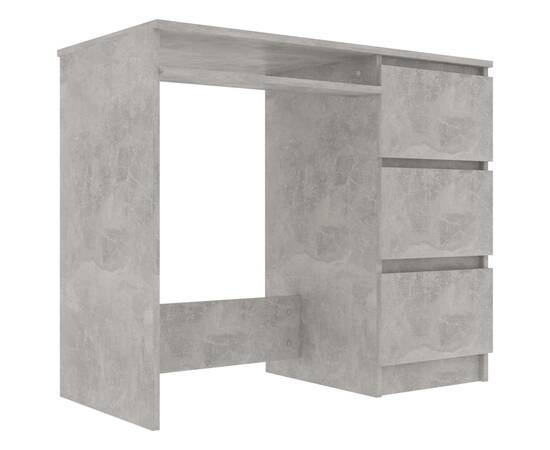 Birou, gri beton, 90 x 45 x 76 cm, pal, 2 image