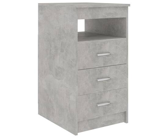 Dulap cu sertare, gri beton, 40 x 50 x 76 cm, pal, 2 image