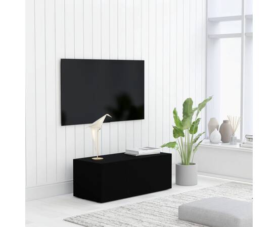 Comodă tv, negru, 80 x 34 x 30 cm, pal