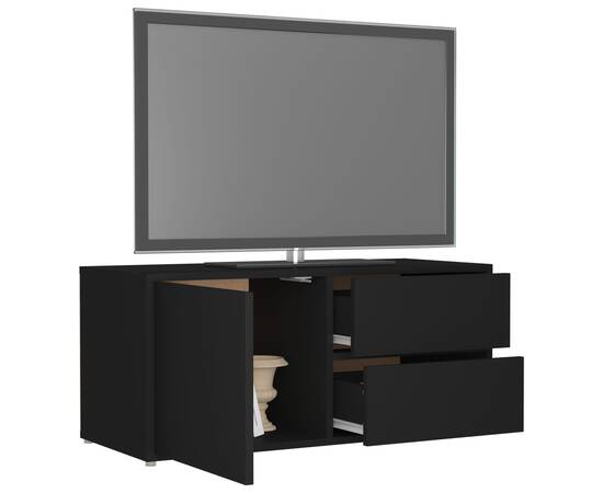 Comodă tv, negru, 80 x 34 x 36 cm, pal, 5 image