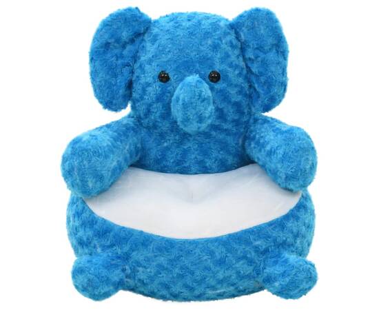 Elefant de jucărie, albastru, pluș