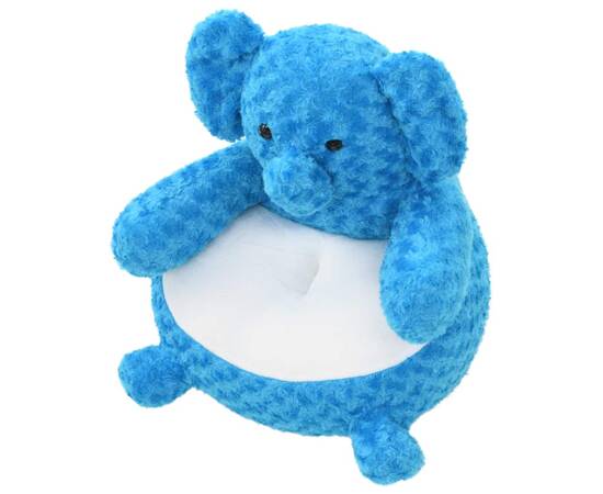 Elefant de jucărie, albastru, pluș, 2 image