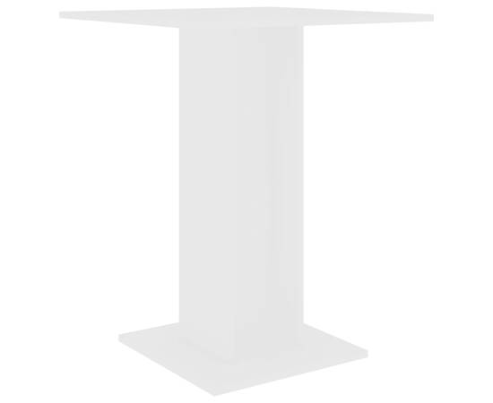 Masă de bistro, alb, 60 x 60 x 75 cm, pal, 2 image
