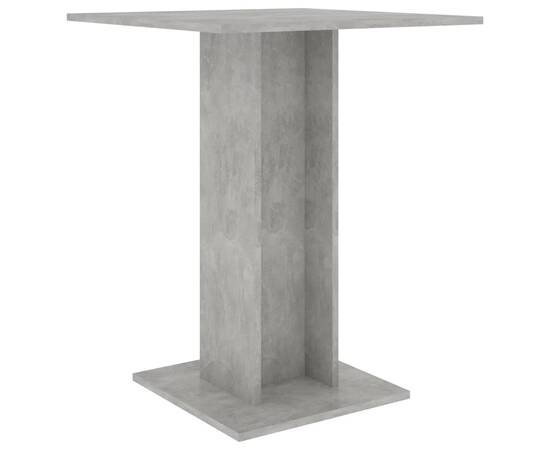 Masă de bistro, gri beton, 60 x 60 x 75 cm, pal, 2 image