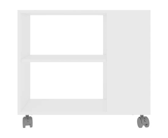 Masă laterală, alb, 70 x 35 x 55 cm, pal, 4 image