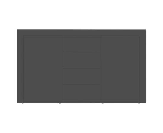 Servantă, negru, 120 x 36 x 69 cm, pal, 6 image