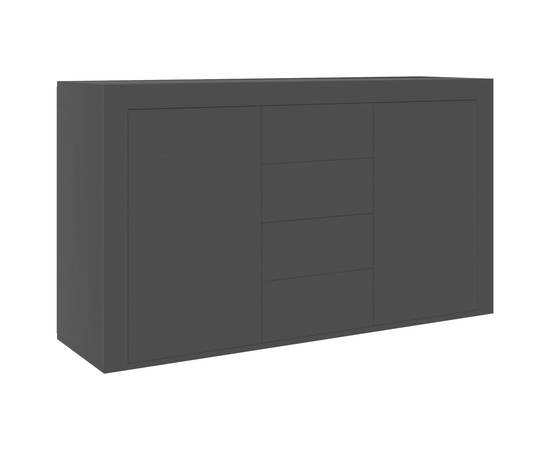 Servantă, negru, 120 x 36 x 69 cm, pal, 2 image