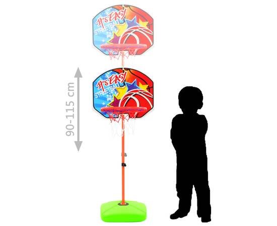 Set cu minge și coș de baschet pentru copii, 2 image