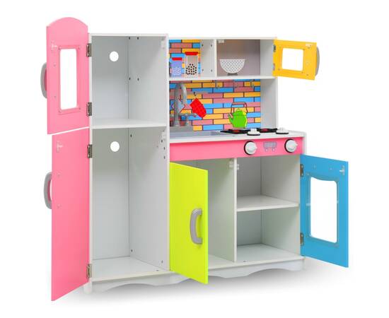 Bucătărie de jucărie pentru copii, multicolor, 80x30x85 cm, mdf, 3 image