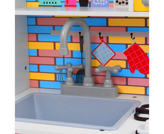 Bucătărie de jucărie pentru copii, multicolor, 80x30x85 cm, mdf, 2 image
