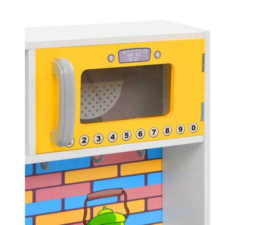 Bucătărie de jucărie pentru copii, multicolor, 80x30x85 cm, mdf, 8 image