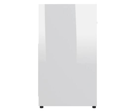 Dulap de baie, alb extralucios, 60 x 33 x 61 cm, pal, 8 image