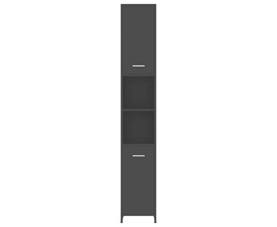Dulap de baie, negru, 30x30x183,5 cm, pal, 7 image