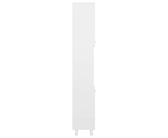 Dulap de baie, alb extralucios, 30 x 30 x 179 cm, pal, 8 image