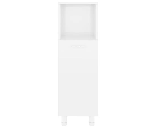 Dulap de baie, alb extralucios, 30 x 30 x 95 cm, pal, 7 image