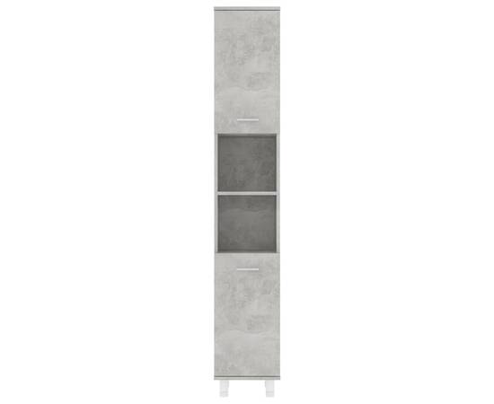 Dulap de baie, gri beton, 30 x 30 x 179 cm, pal, 7 image