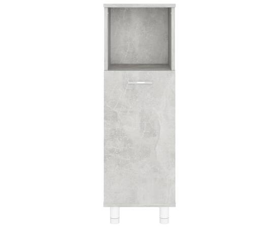 Dulap de baie, gri beton, 30 x 30 x 95 cm, pal, 7 image